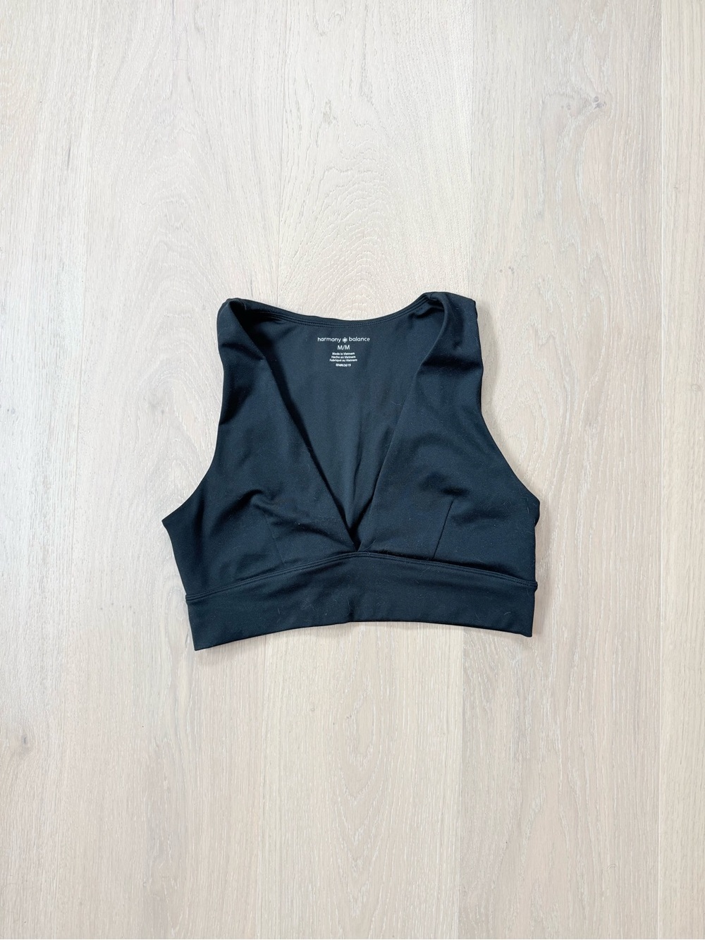Harmony & Balance Black V-Neck Bralette